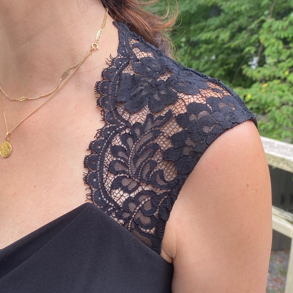 Xscape NWT Retro Black Formal Open Back Cocktail Dress Size 8 - Picture 10 of 15